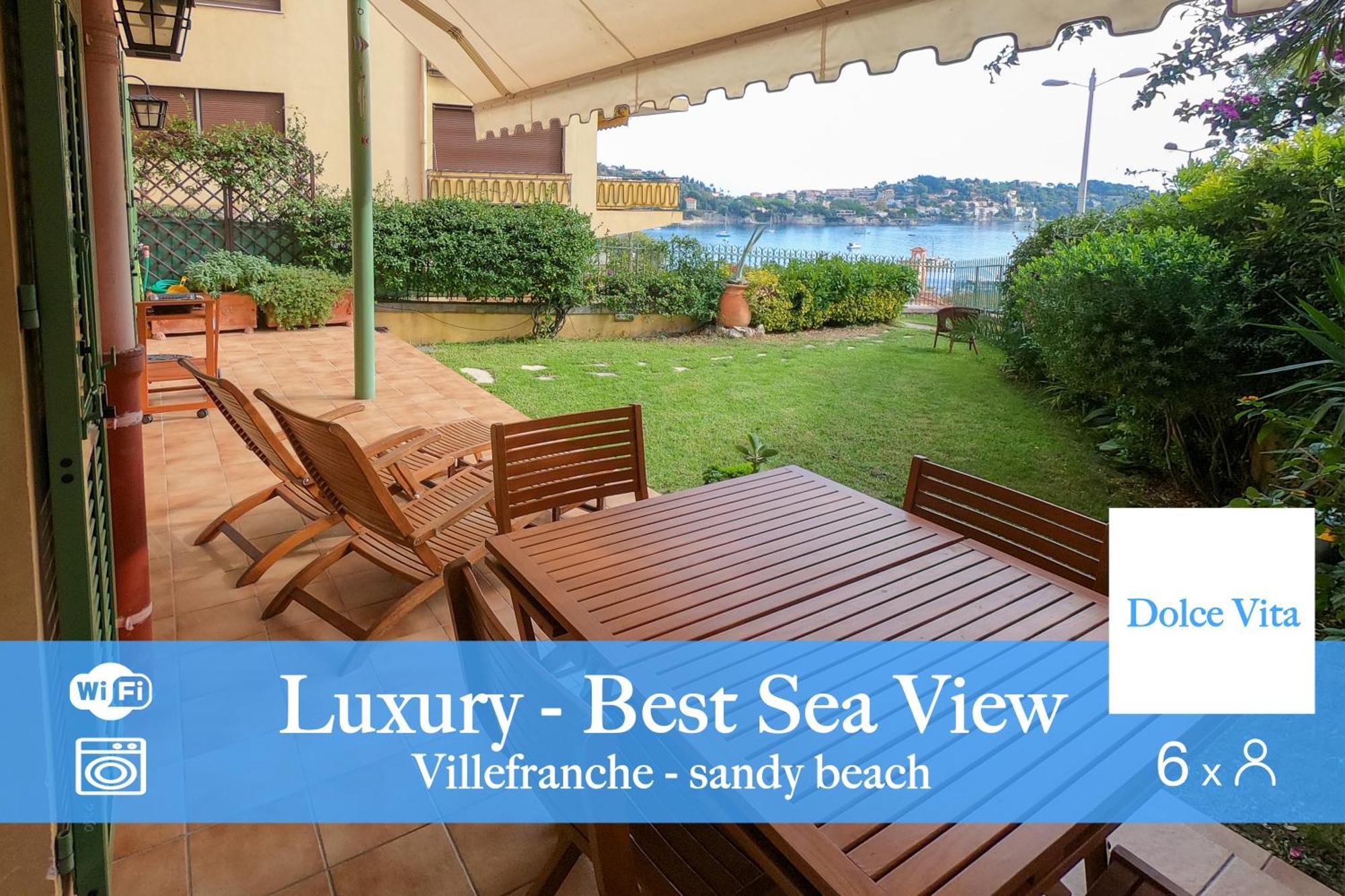 Apartamento Le Marie Jeanne 6 Pers Giardino Wifi Vista Mare Villefranche-sur-Mer Exterior foto